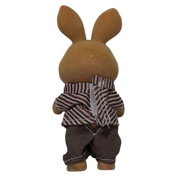 Pompon Town Brown Rabbit Family x 4 Pieces Figurines - Picture 11 of 14